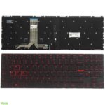 מקלדת למחשב נייד + תאורה לבנה/אדומה  KEYBOARD LENOVO Y520-15IKB  , מק"ט KL173