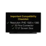 מסך למחשב נייד SCREEN X1704 17 , מק"ט SA45